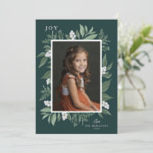 Kerstfotokaart voor Botanisch Lijst Aankondiging (Staand voorkant)