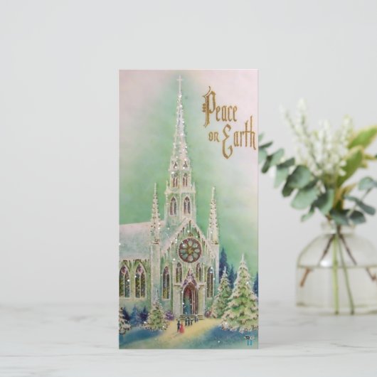  kerstfotokaart voor de vrede op aarde feestdagenkaart (Staand voorkant)