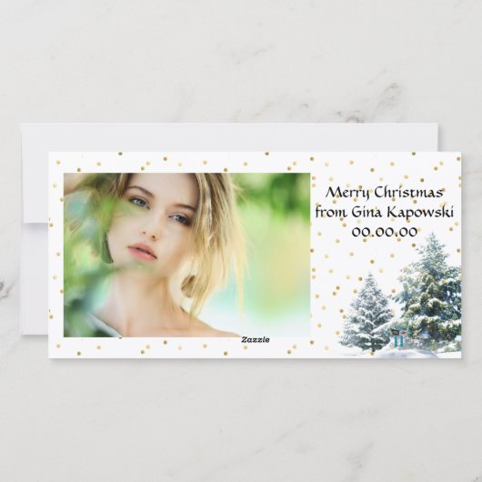  kerstfotokaart voor de vrede op aarde feestdagenkaart (Achterkant)