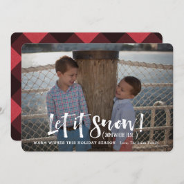 Kerstfotokaart voor feestdag kaart