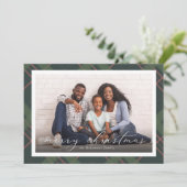 Kerstfotokaart voor feestdagen (Staand voorkant)