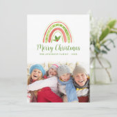 kerstfotokaart voor feestdagen feestdagenkaart (Staand voorkant)