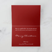 Kerstfotokaart voor getrouwde en heldere Pas getro Feestdagen Kaart (Binnen)