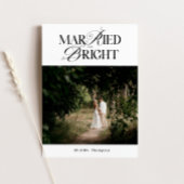 Kerstfotokaart voor getrouwde en heldere Pas getro Feestdagenkaart