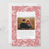 Kerstfotokaart voor het hele handschrift lachen kaart (Achterkant)