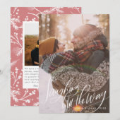 Kerstfotokaart voor het hele handschrift lachen kaart (Voorkant / Achterkant)