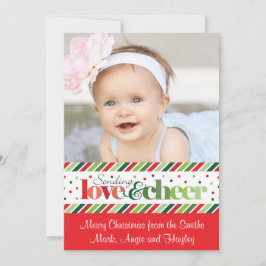 Kerstfotokaart voor liefhebbers feestdagenkaart