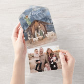 kerstfotokaart voor nativiteit all in one uitnodiging (Afscheurbaar)