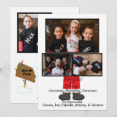 Kerstfotokaart voor Naughty of Nice Feestdagenkaart (Voorkant / Achterkant)