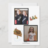 Kerstfotokaart voor Naughty of Nice Feestdagenkaart (Achterkant)