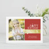 Kerstfotokaart voor religieuze doeleinden - Jezus  Feestdagenkaart (Staand voorkant)