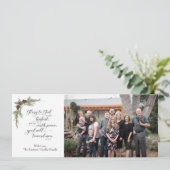 Kerstfotokaart voor religieuze doeleinden met KJV  (Staand voorkant)