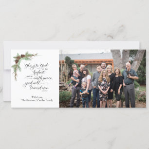 Kerstfotokaart voor religieuze doeleinden met KJV 