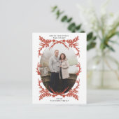 Kerstfotokaart voor Rustige Antlers Feestdagenkaart (Staand voorkant)