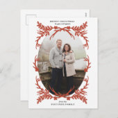 Kerstfotokaart voor Rustige Antlers Feestdagenkaart (Voorkant / Achterkant)