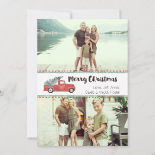  kerstfotokaart voor vrachtwagens feestdagenkaart