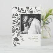 Kerstfotokaart voor wintervullingen feestdagenkaart (Staand voorkant)