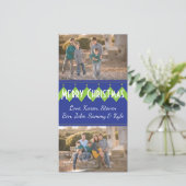 Kerstfotokaart/witte envelop "Chevron Tree" Feestdagenkaart (Staand voorkant)