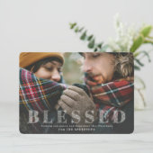 Kerstfotokaart zonder blote kerst. feestdagenkaart (Staand voorkant)