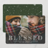 Kerstfotokaart zonder blote kerst. feestdagenkaart (Voorkant / Achterkant)