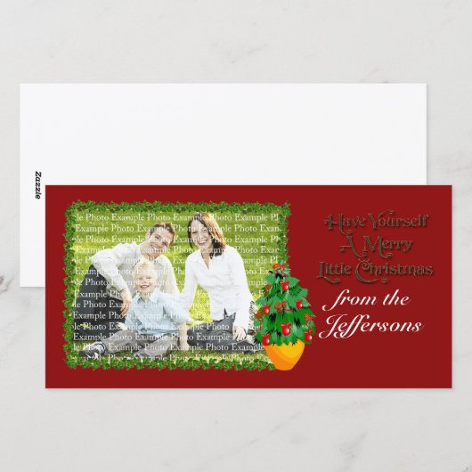 Kerstfotokaarten Aangepaste feestdag Afbeeldingen Feestdagenkaart (Voorkant / Achterkant)