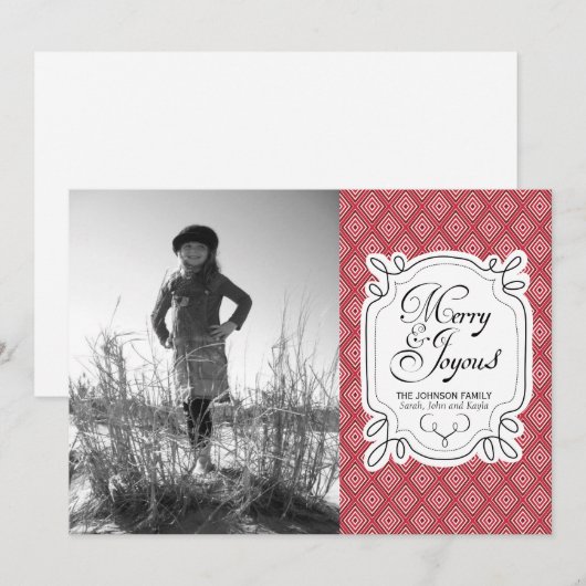 kerstfotokaarten feestdagenkaart (Voorkant / Achterkant)