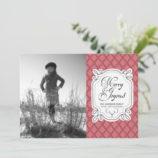 kerstfotokaarten feestdagenkaart (Staand voorkant)