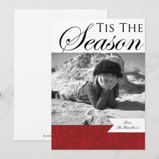 kerstfotokaarten feestdagenkaart (Voorkant / Achterkant)