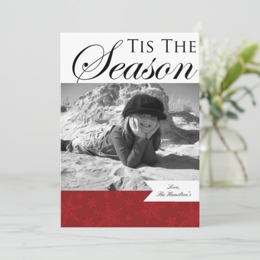kerstfotokaarten feestdagenkaart (Staand voorkant)