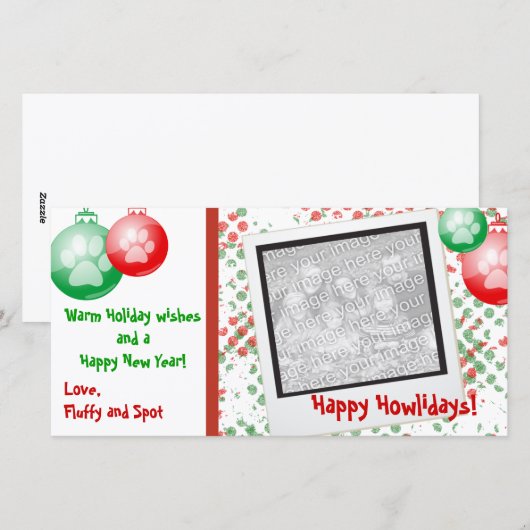 kerstfotokaarten feestdagenkaart (Voorkant / Achterkant)