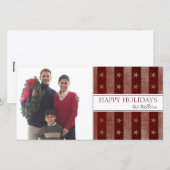 kerstfotokaarten feestdagenkaart (Voorkant / Achterkant)