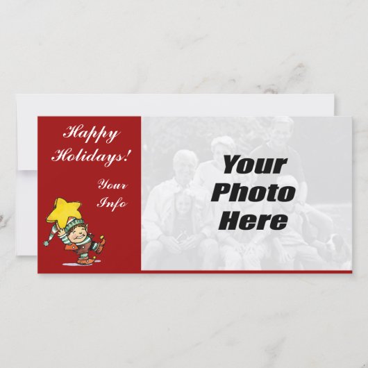 kerstfotokaarten feestdagenkaart (Voorkant)
