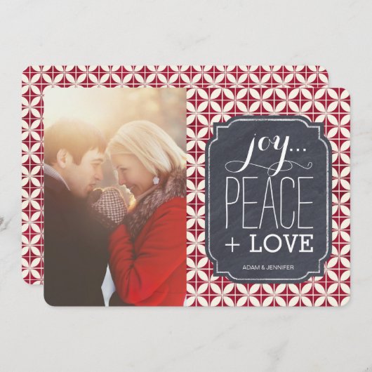 kerstfotokaarten feestdagenkaart (Voorkant / Achterkant)