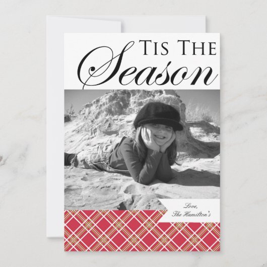 kerstfotokaarten feestdagenkaart (Voorkant)