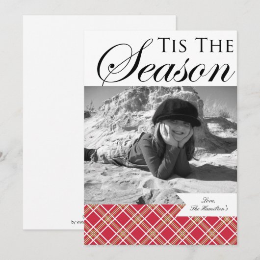 kerstfotokaarten feestdagenkaart (Voorkant / Achterkant)
