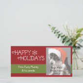 kerstfotokaarten feestdagenkaart (Staand voorkant)