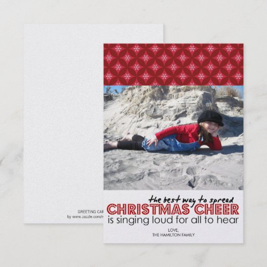 kerstfotokaarten kaart (Voorkant / Achterkant)