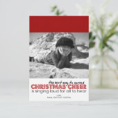 Kerstfotokaarten (rood) kaart (Staand voorkant)