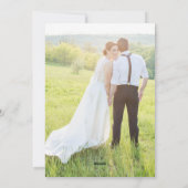 Kerstfotokaarten van Liefde en Joy Pas getrouwd Feestdagenkaart (Achterkant)