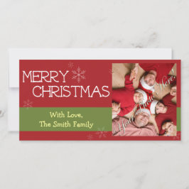 Kerstfotokaarten voor familie feestdagenkaart