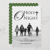 Kerstfotokaarten voor religieuze doeleinden feestdagenkaart (Voorkant / Achterkant)