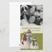 kerstfotokaarten voor Snowman Feestdagenkaart (Voorkant / Achterkant)