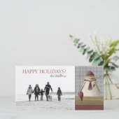kerstfotokaarten voor Snowman Feestdagenkaart (Staand voorkant)