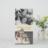 kerstfotokaarten voor Snowman Feestdagenkaart (Staand voorkant)