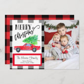  kerstfotokaartje Mustang Feestdagenkaart (Voorkant / Achterkant)