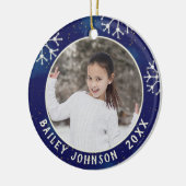 Kerstfotomonogram - Constellatie Patroon Keramisch Ornament (Links)