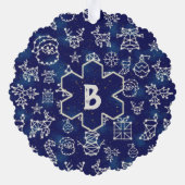 Kerstfotomonogram - Constellatie Patroon Ornament Kaart (Achterkant)