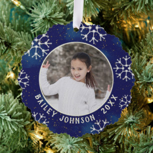 Kerstfotomonogram - Constellatie Patroon Ornament Kaart