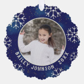 Kerstfotomonogram - Constellatie Patroon Ornament Kaart (Voorkant)