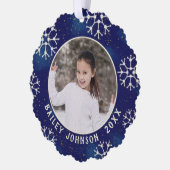 Kerstfotomonogram - Constellatie Patroon Ornament Kaart (Links)